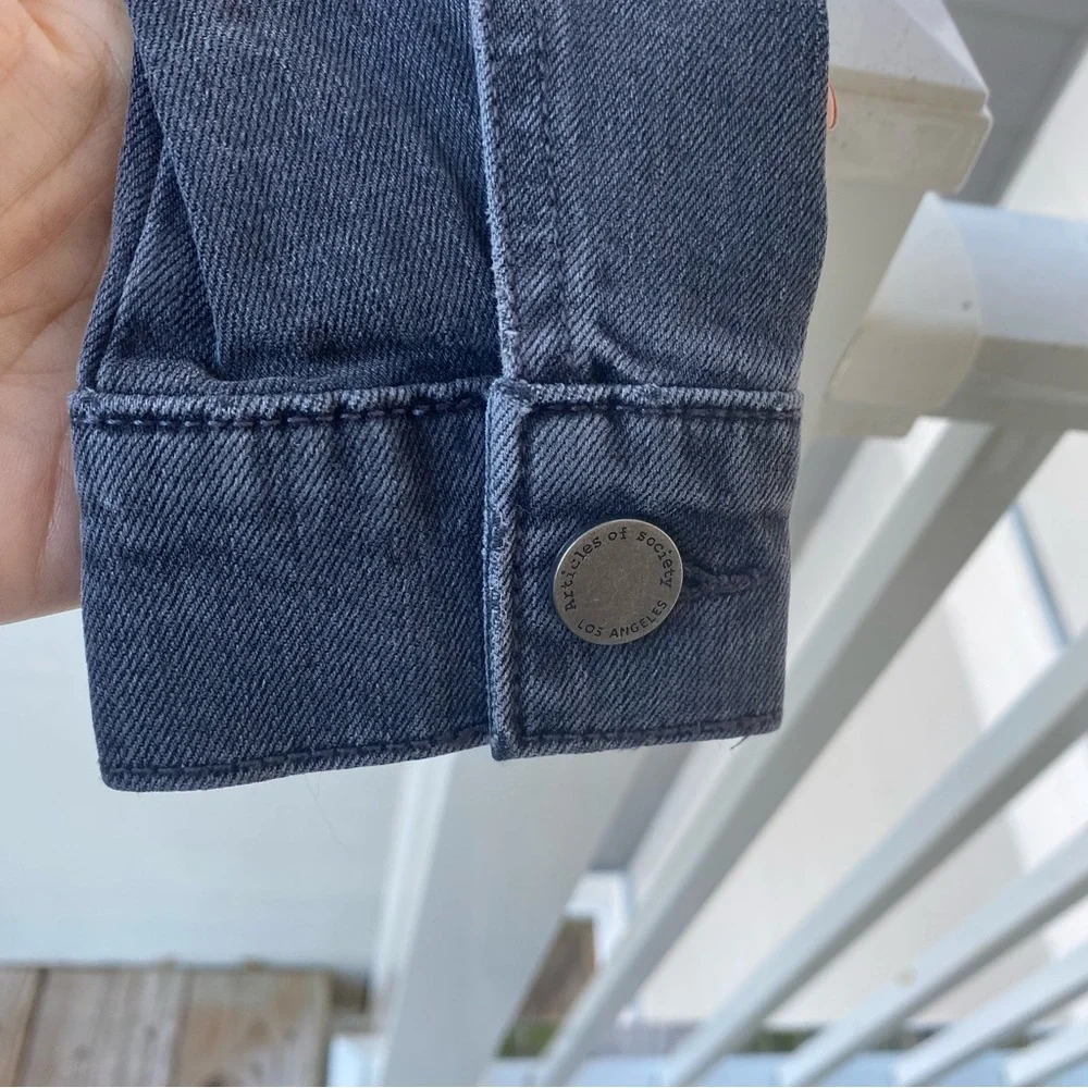 ARTICLES OF SOCIETY Washed Black Denim Taylor Jacket - Picture 5 of 10